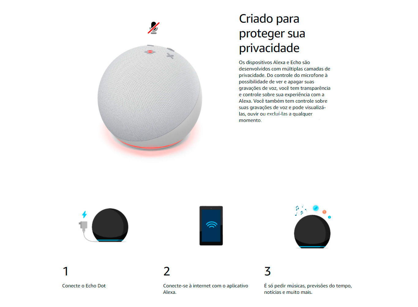 Amazon Echo Dot 4ª Geração Smart Speaker com Alexa - Azul